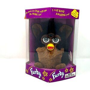 Furby Gorilla Black Brown Gray Eyes Original‎ 1999 Vintage Factory Sealed NWB